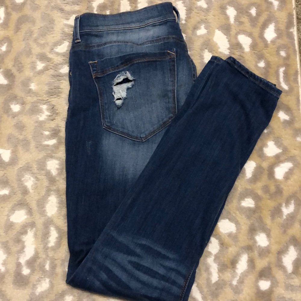 Distressed jeans